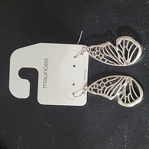 Silver Butterfly Earrings